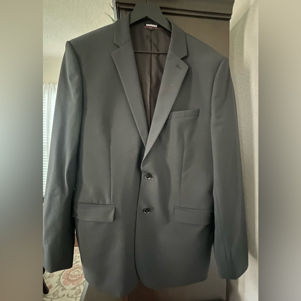 Express Performance Extra Slim Black Suit Jacket - image 2
